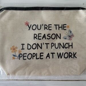Canvas Pouch with Humorous Quote